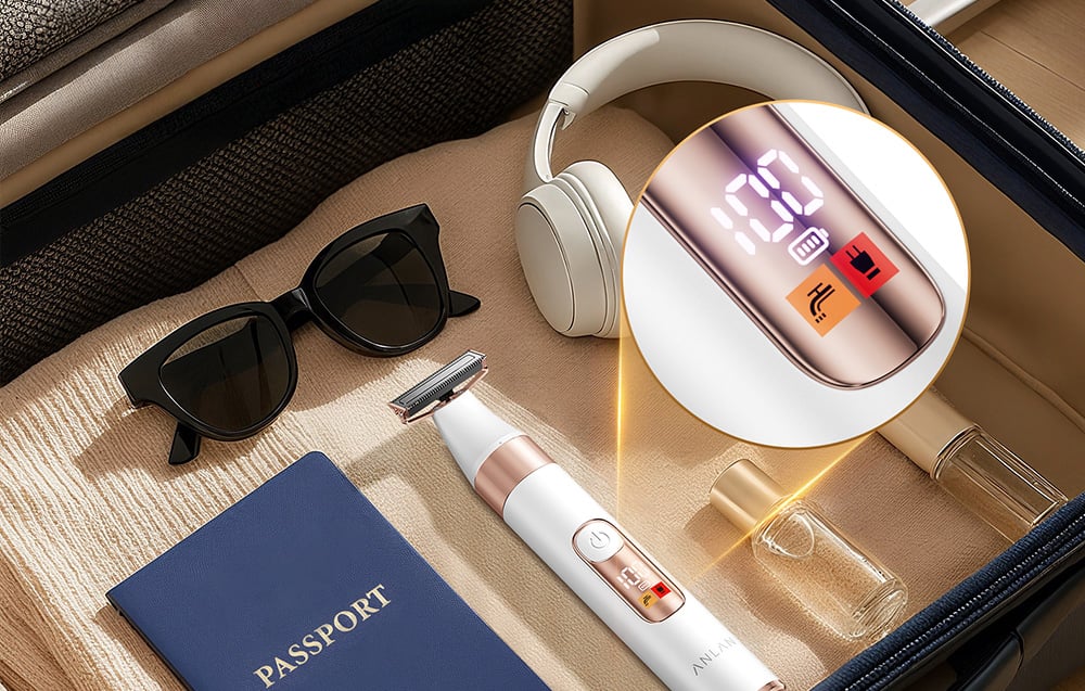 Tondeuse et autres accessoires dans le boîtier