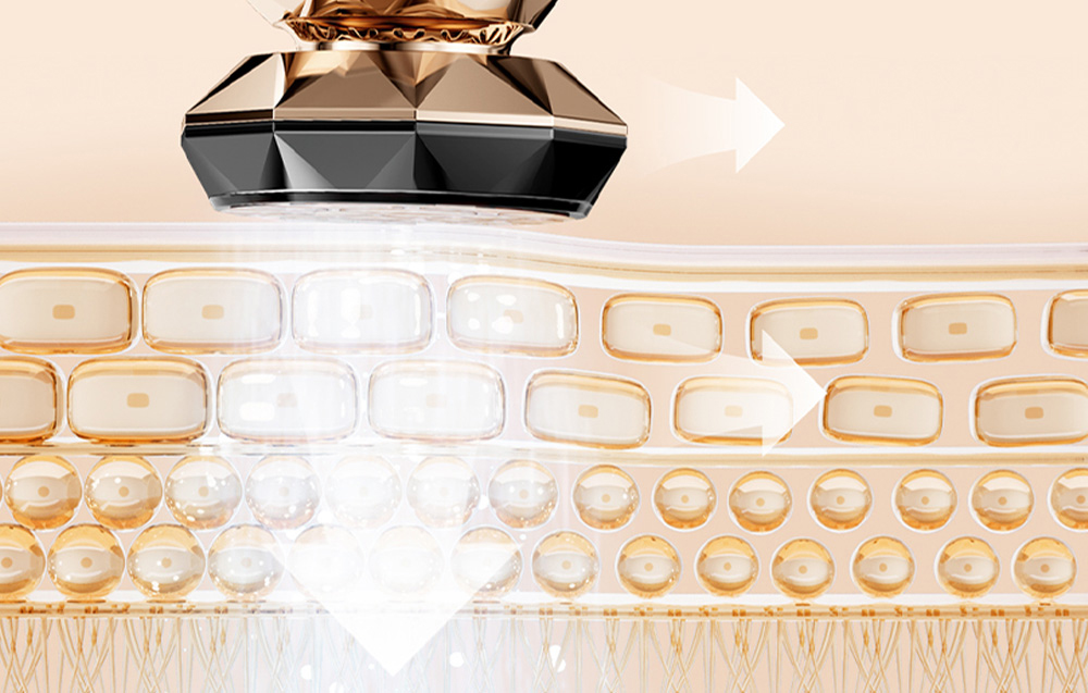 Appareil de massage lifting sur la peau du visage