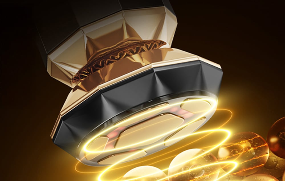 Appareil de massage lifting avec tête dorée