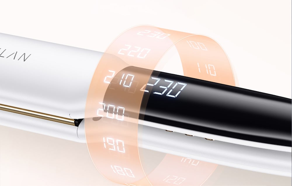 Gros plan de l'affichage du lisseur