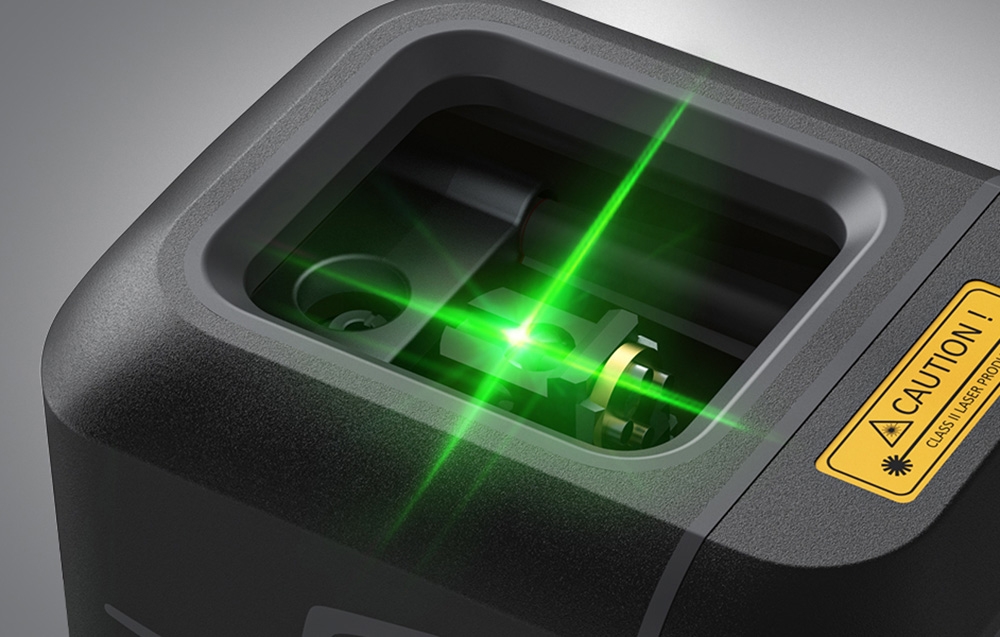 Gros plan de la diode du niveau laser.