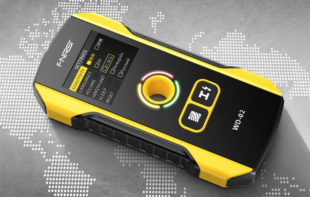 Détecteur de câbles FNIRSI WD-02 en jaune et noir