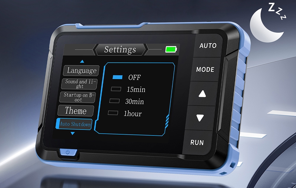 Réglages de l'oscilloscope FNIRSI, personnalisables selon vos préférences